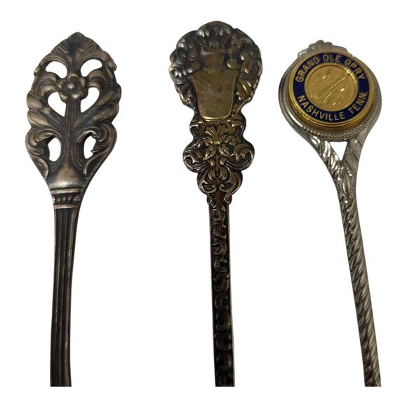 Lot of 9 Vintage Souvenir & Demitasse Spoons Gremany, Italy, USA Silver Plated - Picture 5 of 11